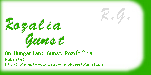 rozalia gunst business card